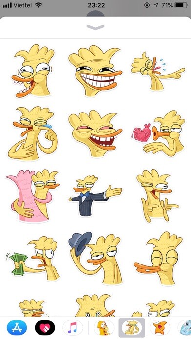 Emulate iPhone app Duck Cute Pun Funny Stickers using MyAndroid Emulate iPhone app Duck Cute Pun Funny Stickers using MyAndroid