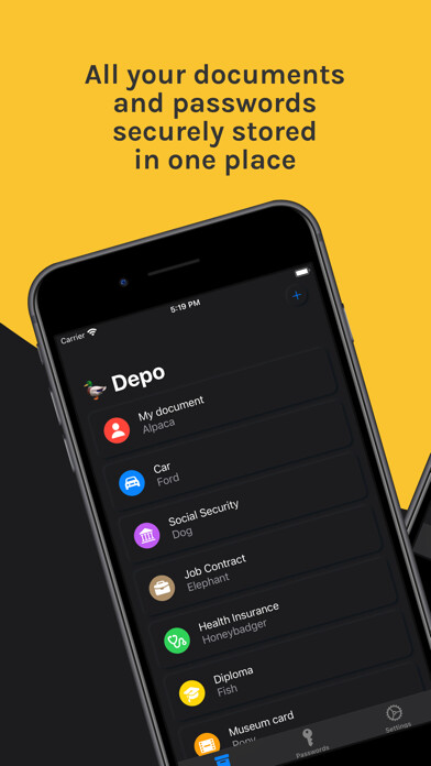 Emulate iPhone app DuckDepo - Secure Storage using MyAndroid Emulate iPhone app DuckDepo - Secure Storage using MyAndroid