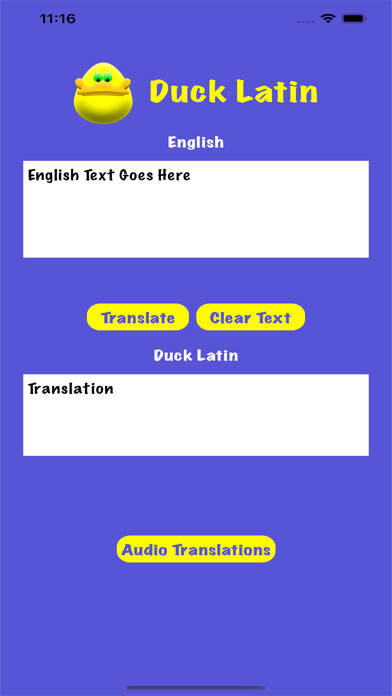 Emulate iPhone app Duck Latin using MyAndroid Emulate iPhone app Duck Latin using MyAndroid
