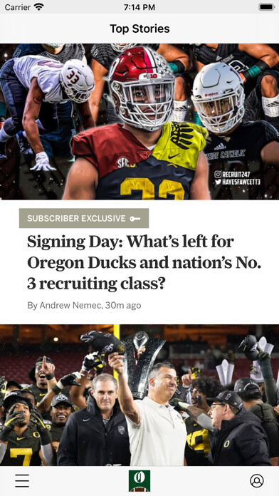 Emulate iPhone app Ducks Football News using MyAndroid