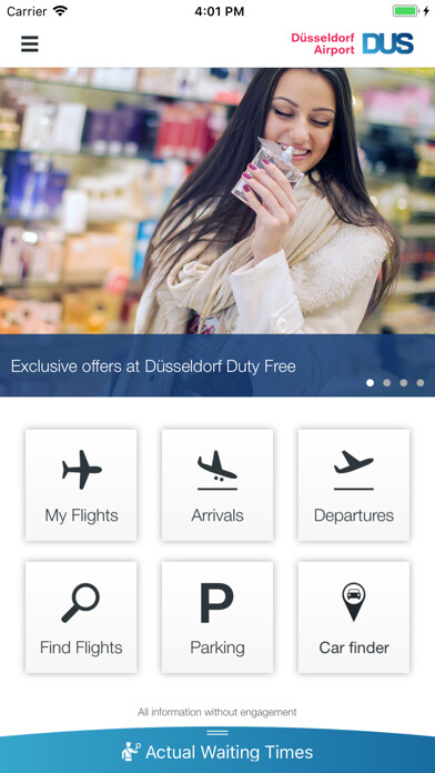 Emulate iPhone app Duesseldorf Airport using MyAndroid