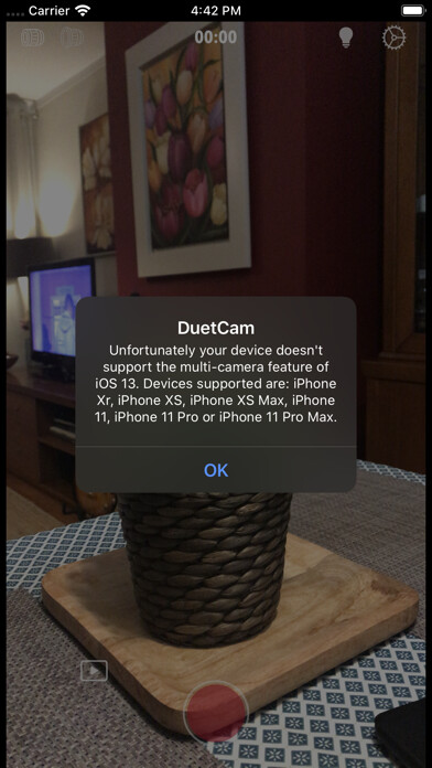 Emulate iPhone app DuetCam using MyAndroid