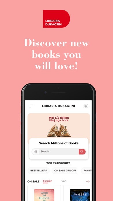 Emulate iPhone app Dukagjini Bookstore using MyAndroid