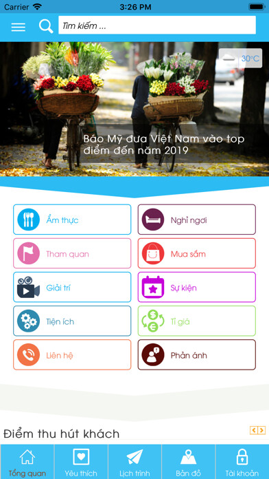 Emulate iPhone app Du lịch Quy Nhơn - Bình Định using MyAndroid
