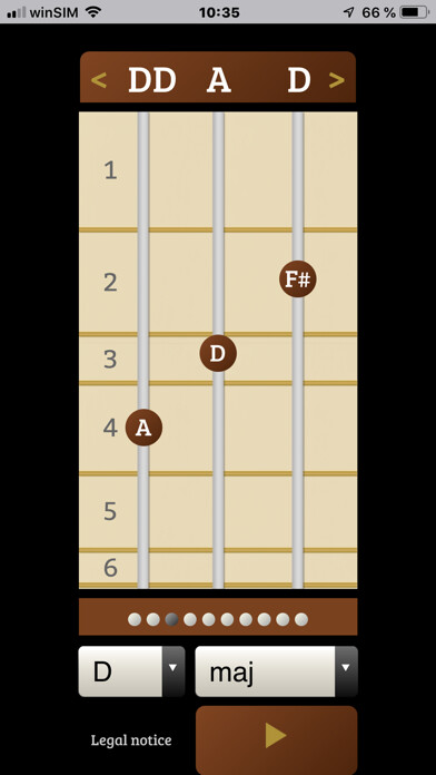 Emulate iPhone app Dulcimer Chords using MyAndroid Emulate iPhone app Dulcimer Chords using MyAndroid
