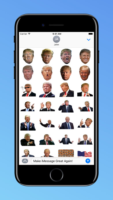 Emulate iPhone app Dump Trump for Messages using MyAndroid Emulate iPhone app Dump Trump for Messages using MyAndroid