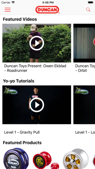 Emulate iPhone app Duncan Toys using MyAndroid