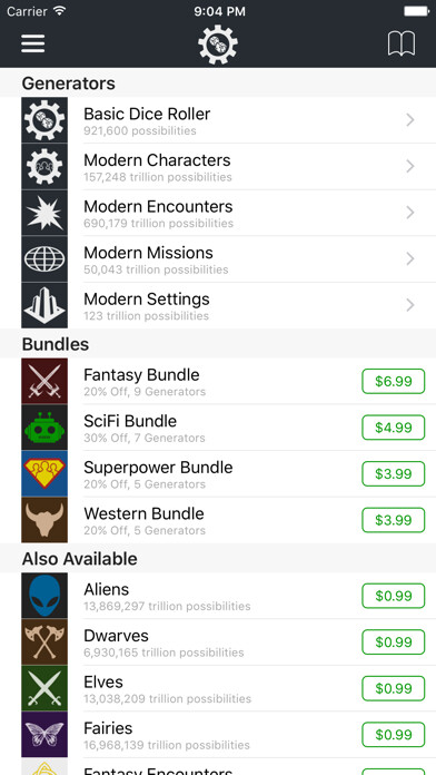 Emulate iPhone app DungeonRoller - Random Stats using MyAndroid
