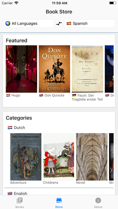 Emulate iPhone app Duolibro using MyAndroid