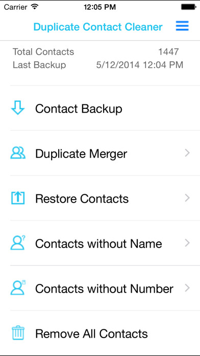 Emulate iPhone app Duplicate Contact Cleaner using MyAndroid Emulate iPhone app Duplicate Contact Cleaner using MyAndroid