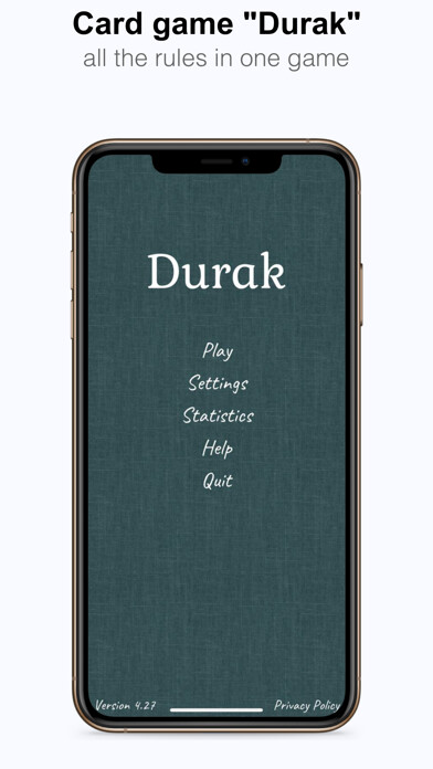Emulate iPhone app Durak - Card Game using MyAndroid