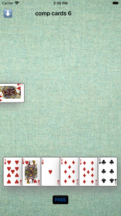 Emulate iPhone app Durak russian card game using MyAndroid