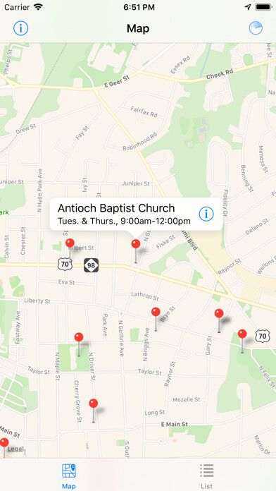 Emulate iPhone app Durham Food Resources using MyAndroid Emulate iPhone app Durham Food Resources using MyAndroid