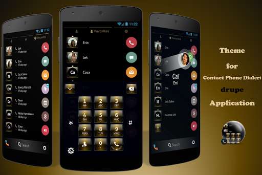 Emulate Android APK Dusk Gold Dialer Contact Theme