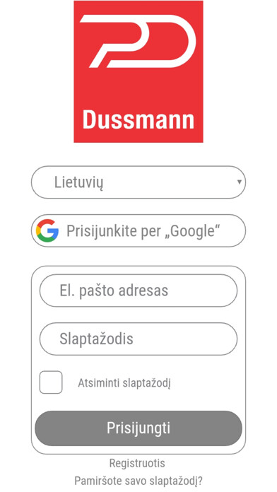 Emulate iPhone app Dussmann Lithuania using MyAndroid