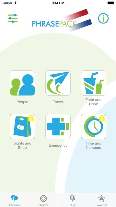 Emulate iPhone app Dutch Phrasebook - Travel in Holland with ease using MyAndroid