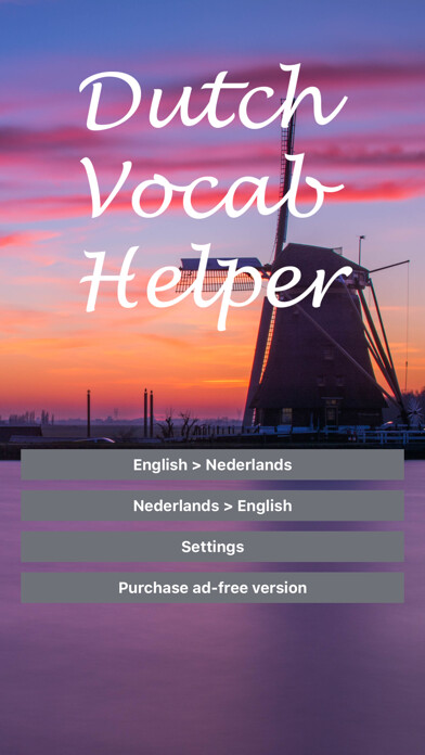 Emulate iPhone app Dutch Vocab Helper Lite using MyAndroid