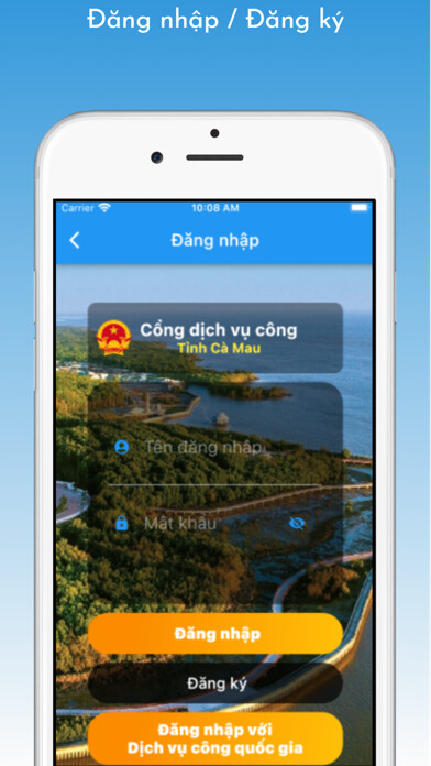Emulate iPhone app DVC Cà Mau using MyAndroid Emulate iPhone app DVC Cà Mau using MyAndroid