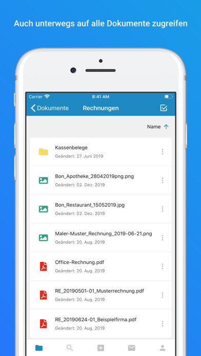 Emulate iPhone app d.velop documents light using MyAndroid