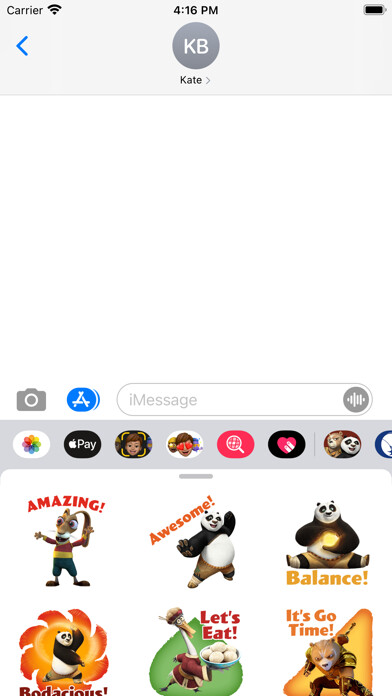 Emulate iPhone app DWA Kung Fu Panda TV Stickers using MyAndroid Emulate iPhone app DWA Kung Fu Panda TV Stickers using MyAndroid