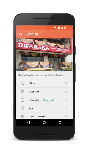 Run android online APK Dwaraka Restaurant, Bandlaguda from MyAndroid or emulate Dwaraka Restaurant, Bandlaguda using MyAndroid Run android online APK Dwaraka Restaurant, Bandlaguda from MyAndroid or emulate Dwaraka Restaurant, Bandlaguda using MyAndroid