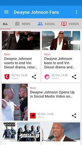 Run android online APK Dwayne Johnson Fan Club : News and Updates from MyAndroid or emulate Dwayne Johnson Fan Club : News and Updates using MyAndroid