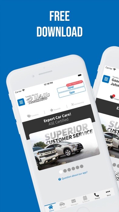 Emulate iPhone app D. Wells Automotive Service using MyAndroid Emulate iPhone app D. Wells Automotive Service using MyAndroid