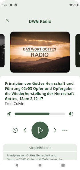 Emulate iPhone app DWG Radio using MyAndroid