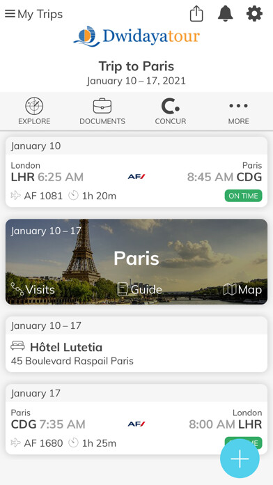 Emulate iPhone app Dwidayatour: Flight,Tour&Hotel using MyAndroid