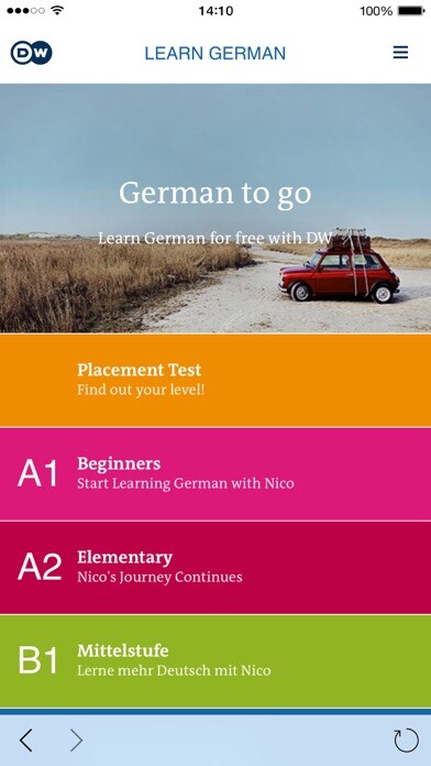 Emulate iPhone app DW Learn German using MyAndroid