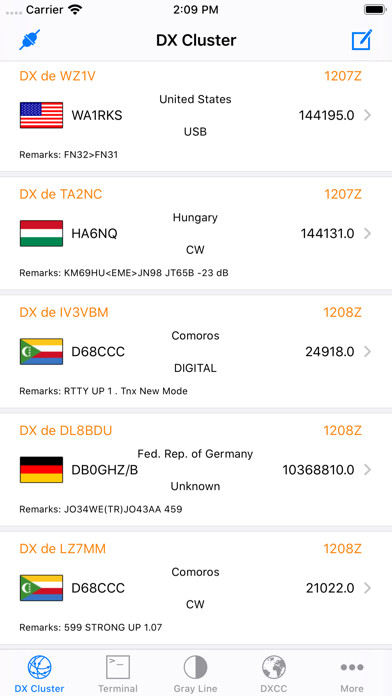 Emulate iPhone app DX Cluster using MyAndroid Emulate iPhone app DX Cluster using MyAndroid