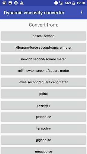 Emulate Android APK Dynamic viscosity converter Emulate Android APK Dynamic viscosity converter