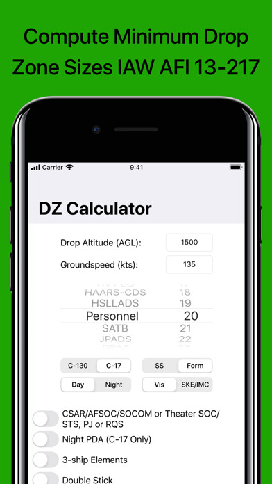 Emulate iPhone app DZ Calc: Drop Zone Calculator using MyAndroid Emulate iPhone app DZ Calc: Drop Zone Calculator using MyAndroid