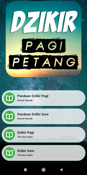 Run android online APK Dzikir Pagi Sore Sesuai Sunnah from MyAndroid or emulate Dzikir Pagi Sore Sesuai Sunnah using MyAndroid