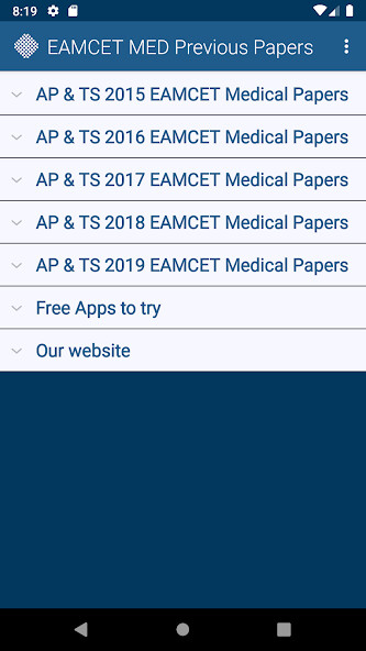Run android online APK EAMCET Practice - Medical from MyAndroid or emulate EAMCET Practice - Medical using MyAndroid