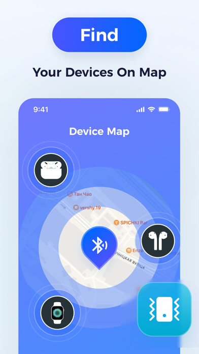 Emulate iPhone app Earbuds Finder: Find Lost BLE using MyAndroid