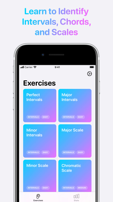 Emulate iPhone app Earmazing - Ear Training using MyAndroid