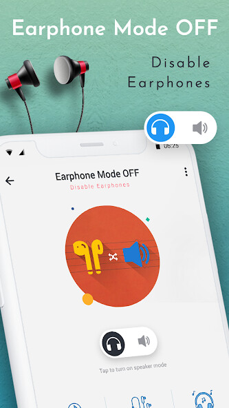 Run android online APK Earphone Mode Off : Disable Earphones. from MyAndroid or emulate Earphone Mode Off : Disable Earphones. using MyAndroid