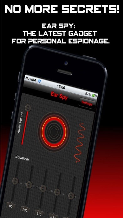 Emulate iPhone app Ear Spy: Super Hearing using MyAndroid