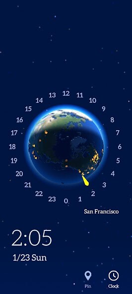 Run android online APK Earth Clock from MyAndroid or emulate Earth Clock using MyAndroid