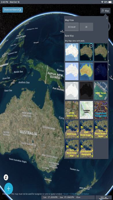 Emulate iPhone app Earth Explorer 3D Map App using MyAndroid