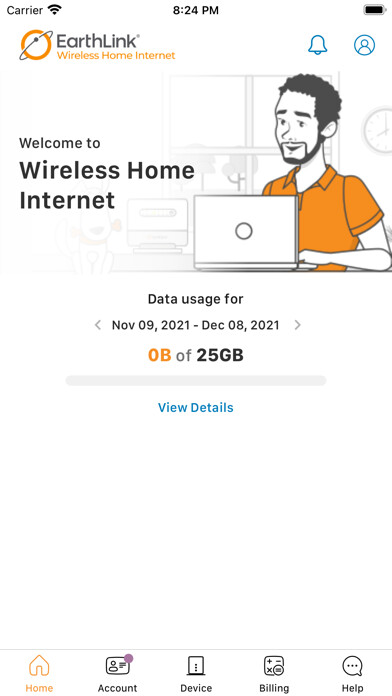 Emulate iPhone app EarthLink Wireless Home using MyAndroid