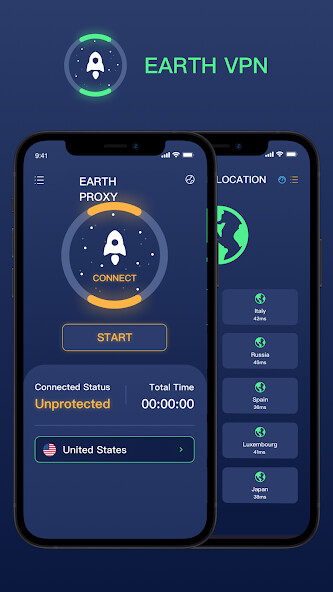 Run android online APK Earth Proxy-secure VPN proxy from MyAndroid or emulate Earth Proxy-secure VPN proxy using MyAndroid