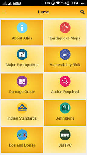 Run android online APK Earthquake Hazard Map of India from MyAndroid or emulate Earthquake Hazard Map of India using MyAndroid