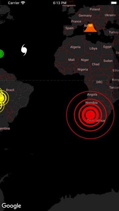 Emulate iPhone app EarthQuakes Map & Volcanoes using MyAndroid