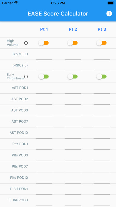 Emulate iPhone app EASE Score Calculator using MyAndroid