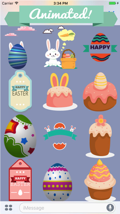 Emulate iPhone app Easter Animated Stickers using MyAndroid Emulate iPhone app Easter Animated Stickers using MyAndroid