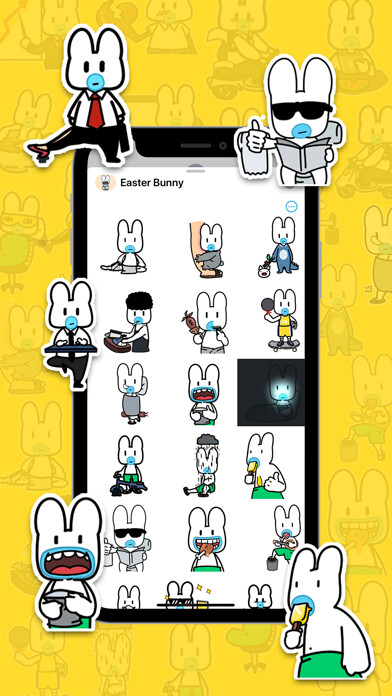 Emulate iPhone app Easter Bunny Animated Stickers using MyAndroid Emulate iPhone app Easter Bunny Animated Stickers using MyAndroid