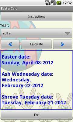 Emulate Android APK Easter Calc Emulate Android APK Easter Calc