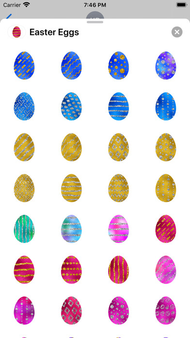 Emulate iPhone app Easter Eggs - Foil and Glitter using MyAndroid Emulate iPhone app Easter Eggs - Foil and Glitter using MyAndroid